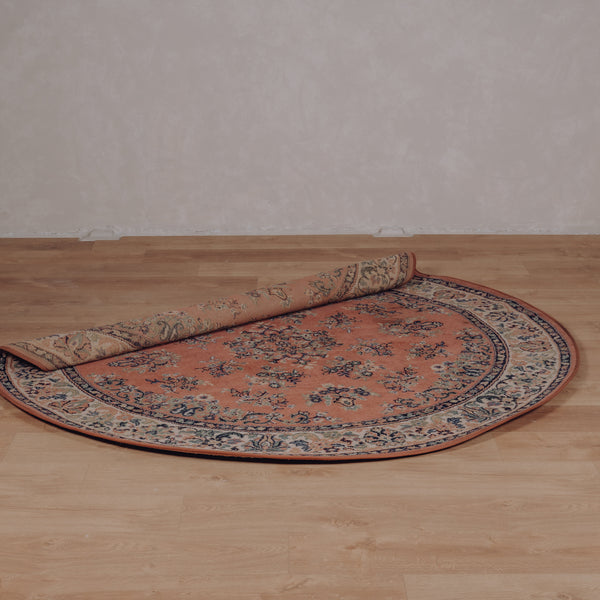 Tapis rond persan rose