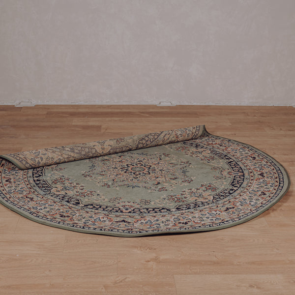 Tapis rond persan vert