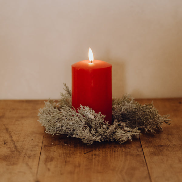 Couronne de sapin artificiel flocké