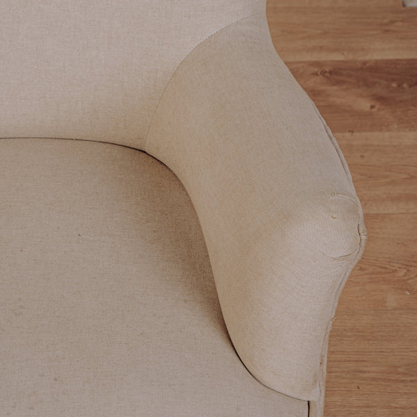 Fauteuil Crapaud Ecru