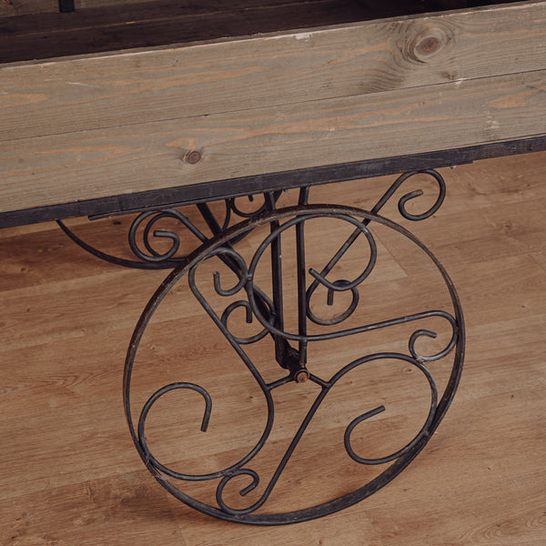 Charrette buvette gris cérusé